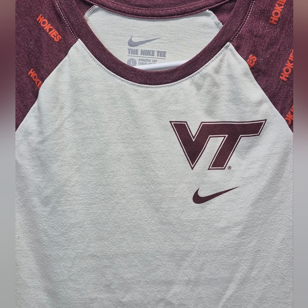 Nike WOMEN'S Tee SHIRT VT Hokies T-Shirt Large Virginia Tech